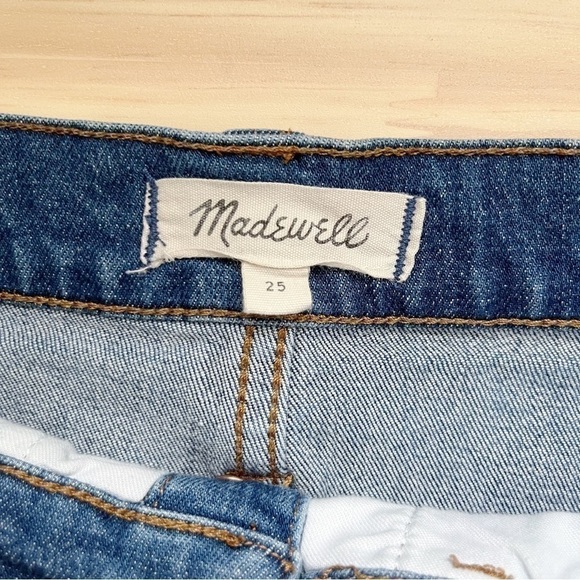 Madewell‎ Stretch Denim Straight Miniskirt Button Front, Size 25 - Picture 4 of 10